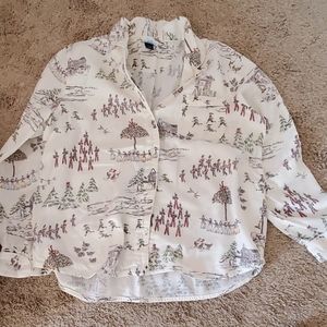 Land's End Flannel Pajama Set